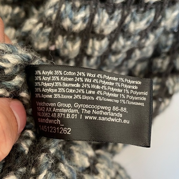 🐑 Sandwich_ long textured knit one button cardigan - Picture 6 of 7